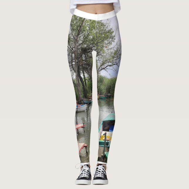 Balaton - Bateaux et leggings naturels pour femmes (Devant)