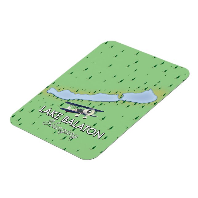 Balaton Ungarn Karte Magnet (Linke Seite)