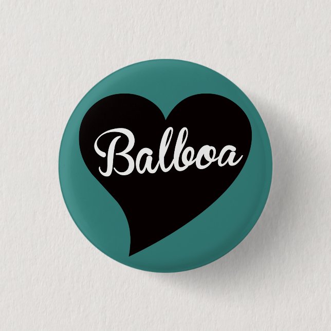 Balboa Black Heart Jade Button (Vorderseite)