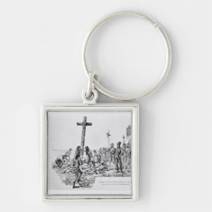 Balboa das Kreuz auf dem Ufer gründend Schlüsselanhänger