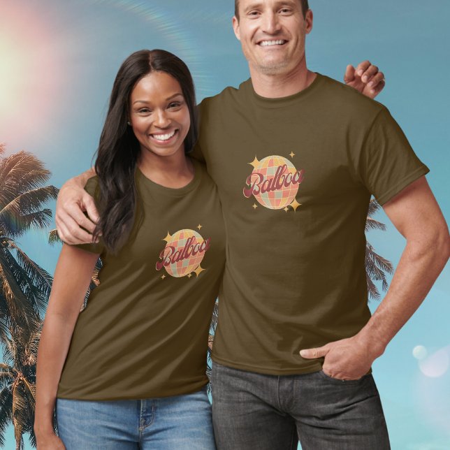 Balboa-Diskothek in braun, Retro-Vintag T-Shirt (Von Creator hochgeladen)