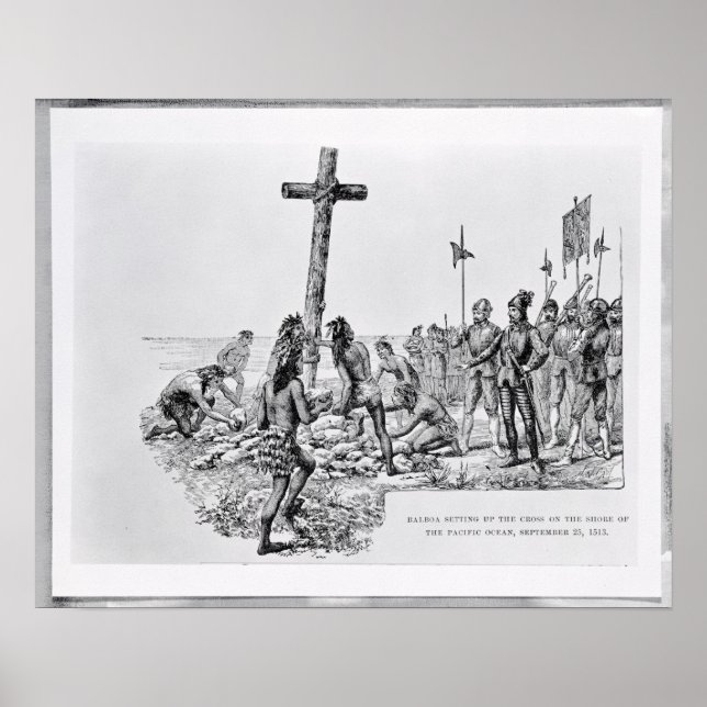 Balboa Einrichtung des Kreuzes an der Küste Poster (Vorne)