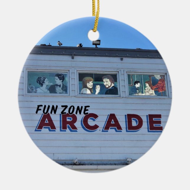 Balboa Fun Zone, Newport Beach, Kalifornien Keramik Ornament (Vorne)