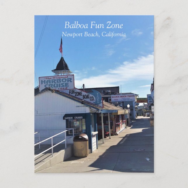 Balboa Fun Zone, Newport Beach, Kalifornien Postkarte (Vorderseite)