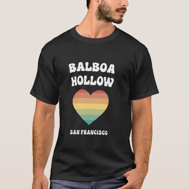Balboa Hollow San Francisco California LGBTQ Gay P T-Shirt (Vorderseite)