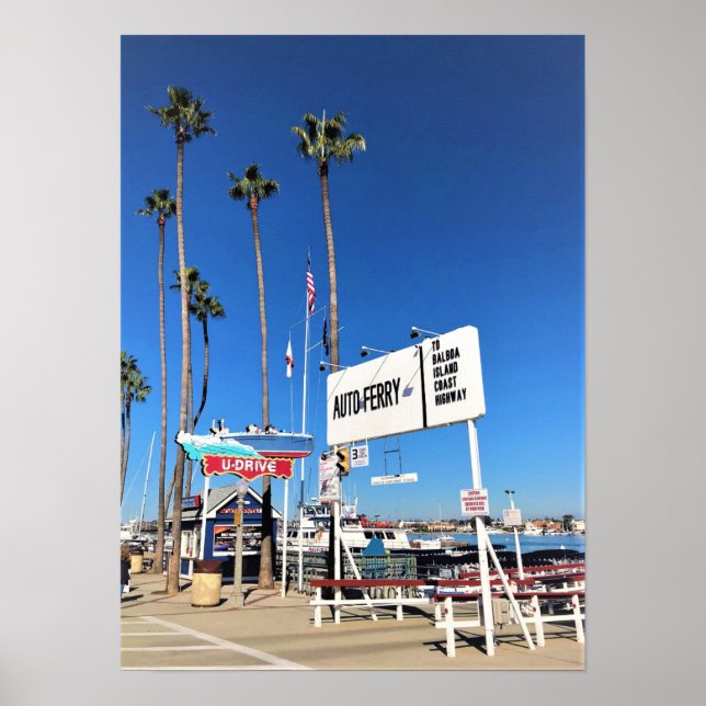 Balboa Island Ferry, Newport Beach, Kalifornien Poster (Vorne)