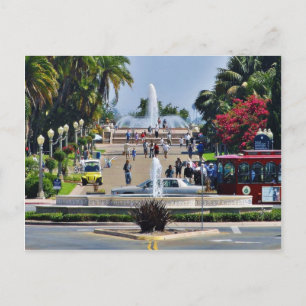 Balboa Park Brunnen Prado Gaslaternen Postkarte