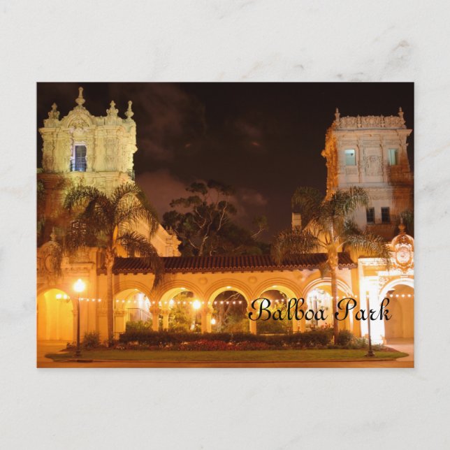 Balboa Park, San Diego Postkarte (Vorderseite)