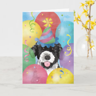 Balcons d'anniversaire Carte Portugaise de Chien d