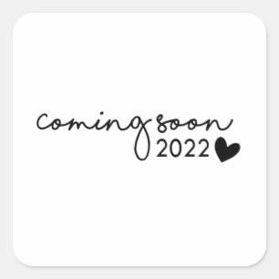Bald 2022 quadratischer aufkleber