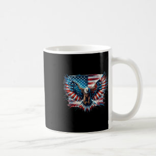 Bald Adler 4. Juli American Flag Patriotic Fre Kaffeetasse