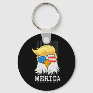 Bald Adler 4. Juli Trump American Flag Funny G Schlüsselanhänger