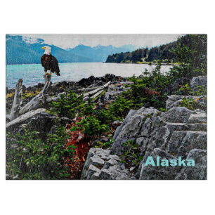 Bald-Adler an der Küste von Alaska Schneidebrett