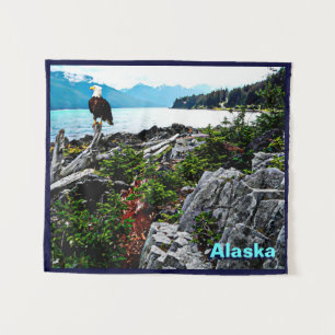 Bald-Adler an der Küste von Alaska Wandteppich