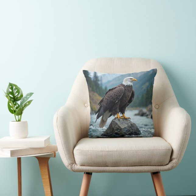 Bald Adler auf einem Felsen Kissen (Stuhl )