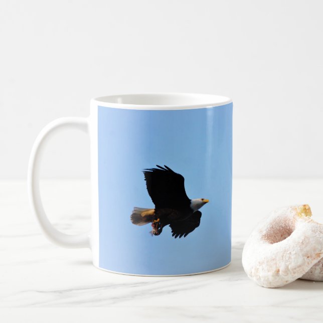 Bald-Adler-Flugprofil Kaffeetasse (Mit Donut)