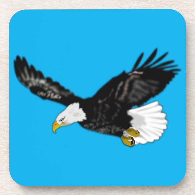 Bald Adler Flying Blue Untersetzer - Ihre Farbe (Vorderseite)