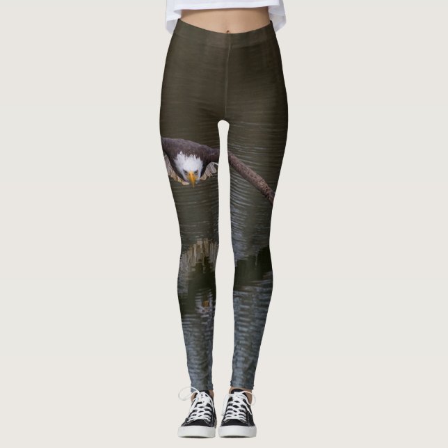 Bald Adler im Flug Leggings (Vorderseite)