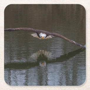 Bald Adler im Flug Rechteckiger Pappuntersetzer