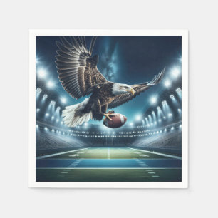 Bald-Adler mit einem Fußball Serviette