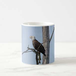 Bald-Adler mit Fisch Kaffeetasse
