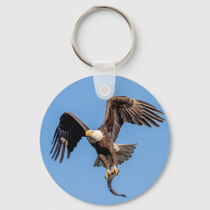 Bald-Adler mit Fisch Schlüsselanhänger