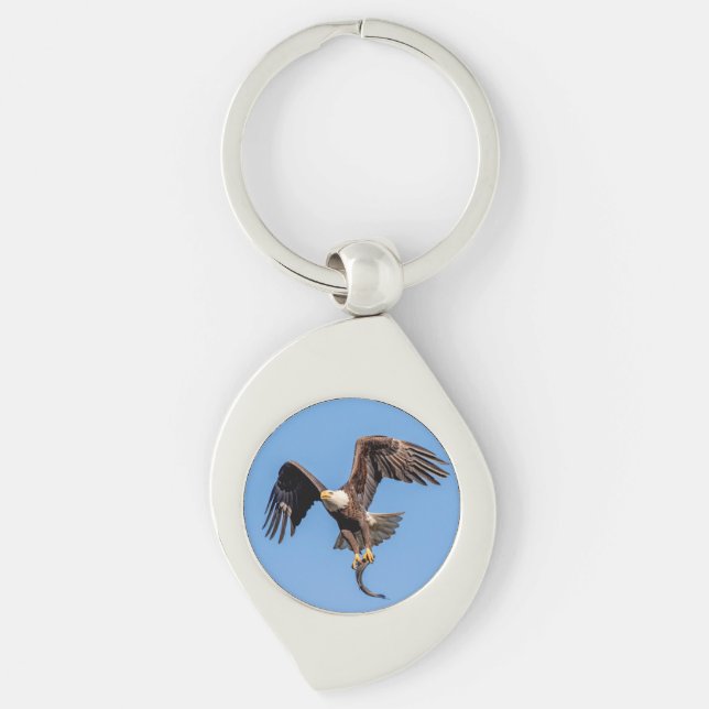 Bald-Adler mit Fisch Schlüsselanhänger (Vorderseite)