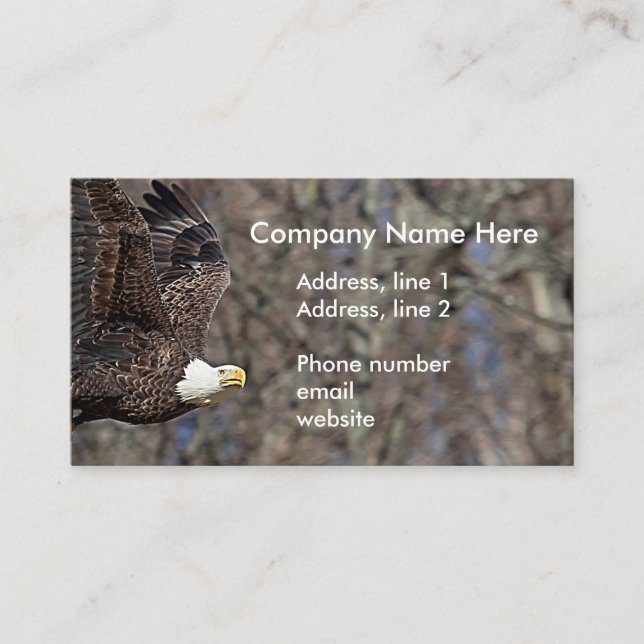 Bald-Adler mit Katfisch Visitenkarte (Vorderseite)
