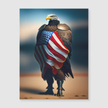 Bald-Adler mit Rüstung, die eine amerikanische Fla