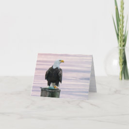 Bald-Adler mit unscharfer Fotografie von Fischen Dankeskarte