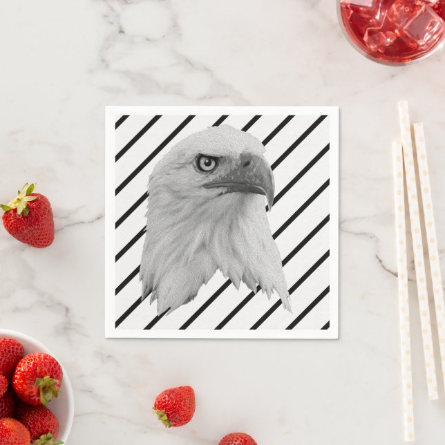 Bald-Adler-Ölfarbe, Serviette (Beispiel)