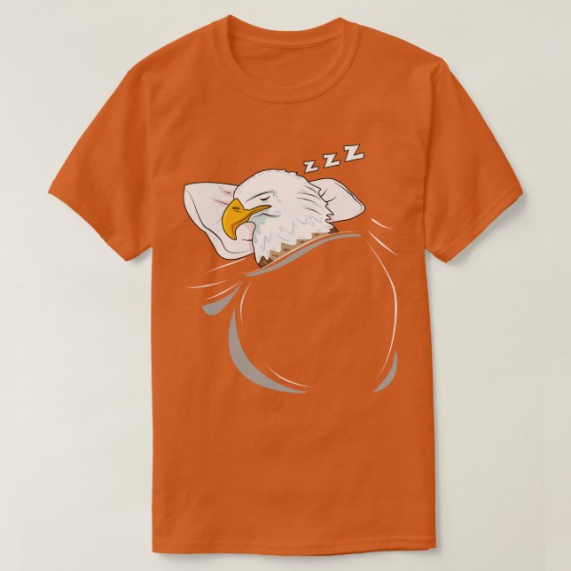 Bald-Adler-Schlaf-Nickerchen T-Shirt (Design vorne)