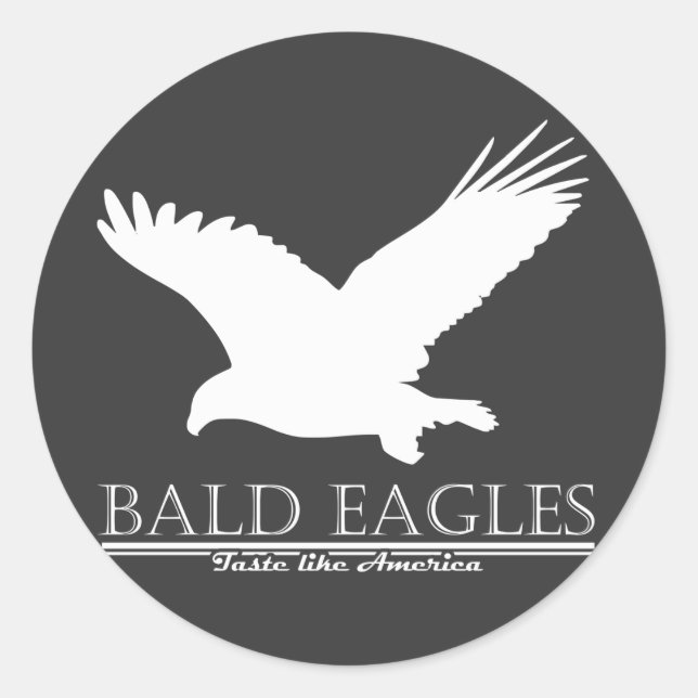 Bald-Adler schmecken wie Amerika Runder Aufkleber (Vorderseite)