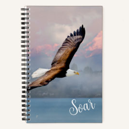 Bald Adler steil über Berge Inspiration Notizbuch