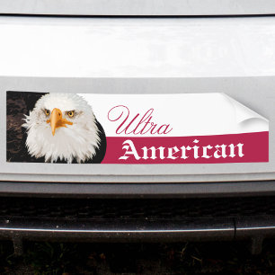 Bald Adler Ultra-American oder Custom Text Red Whi Autoaufkleber