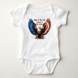 Bald Adler und lebendige US Flagge Baby Strampler