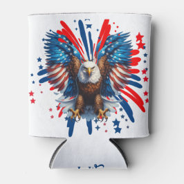 Bald Adler und lebendige US Flagge Cooler Dosenkühler