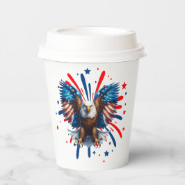 Bald Adler und lebendige US Flagge Cups Pappbecher
