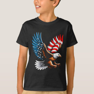 Bald Adler und Patriotische amerikanische Flagge 4 T-Shirt