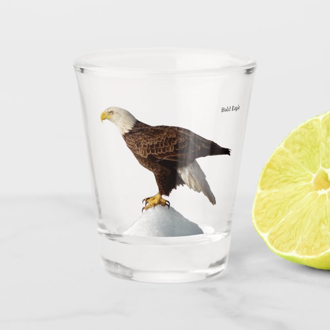 Bald-Adlerscheibe Schnapsglas (Vorderseite)