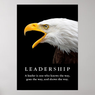 Bald American Eagle Motivationsführerschaft Poster