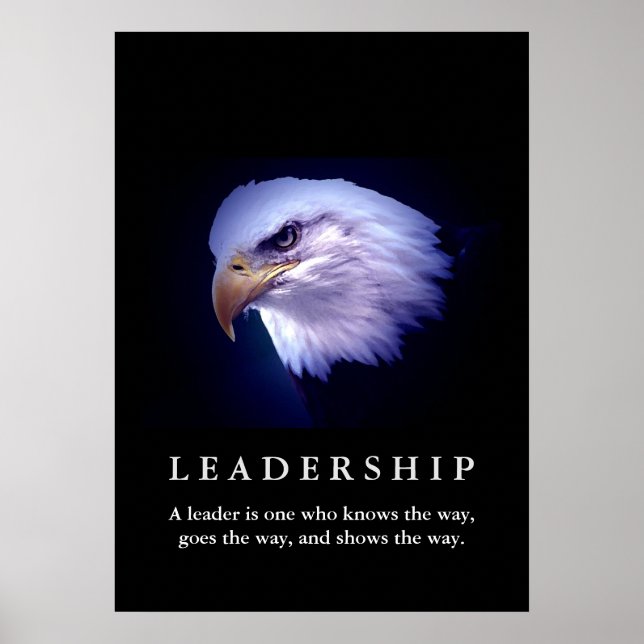 Bald American Eagle Motivierend Leadership Poster (Vorne)