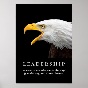 Bald American Eagle Motivierend Leadership Poster