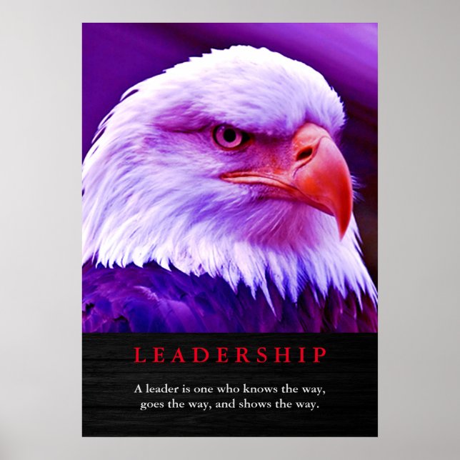 Bald American Eagle Patriotic Leadership Poster (Vorne)