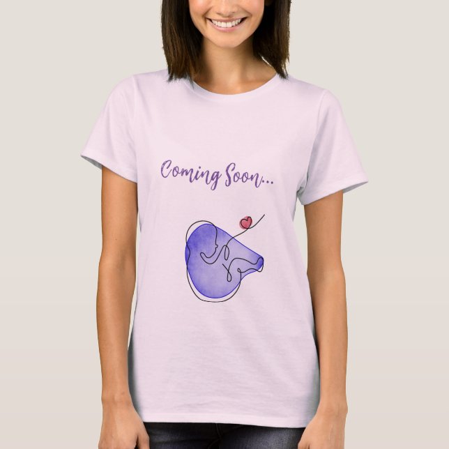 Bald - Ankündigung von Neugeborenen T-Shirt (Vorderseite)