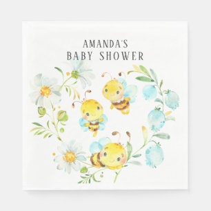 Bald auf Bee Family von 3 Bier Baby Dusche Serviette