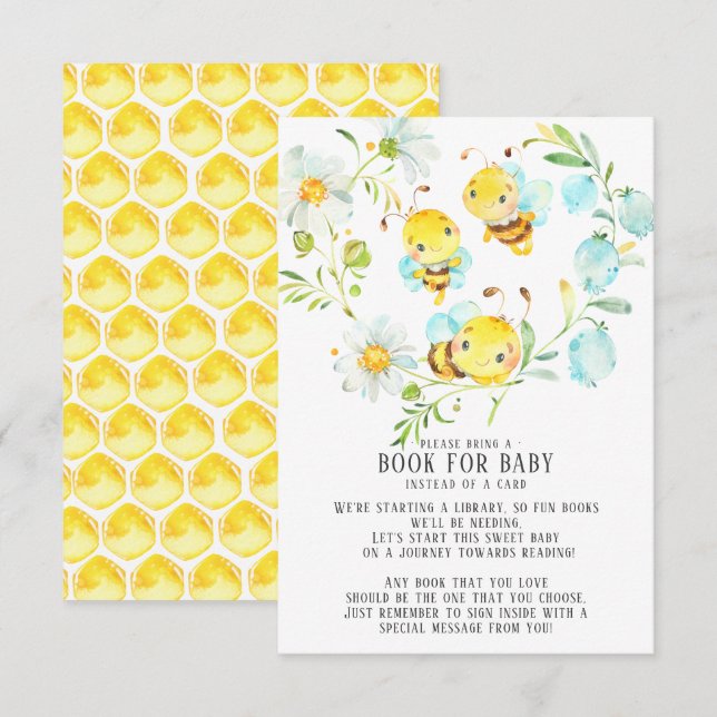 Bald auf Bee Family von 3 Bier-Buch für Baby Begleitkarte (Vorne/Hinten)