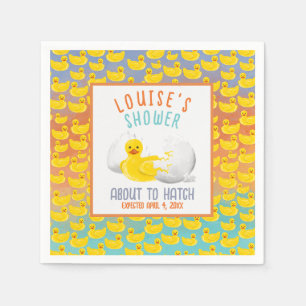Bald ausbrütende Baby Shower Einladung Serviette