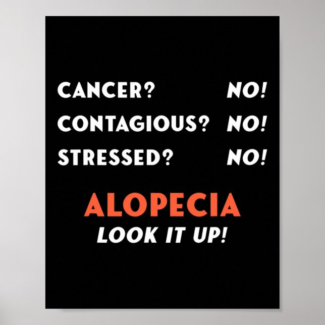 Bald Balding Alopecia Areata Haarausfall Problem A Poster (Vorne)