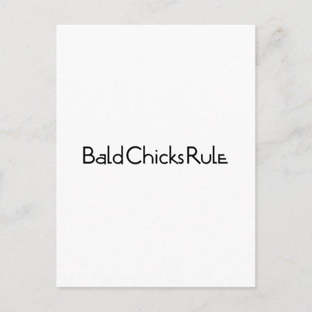Bald Chicks Regel Postkarte (Vorderseite)